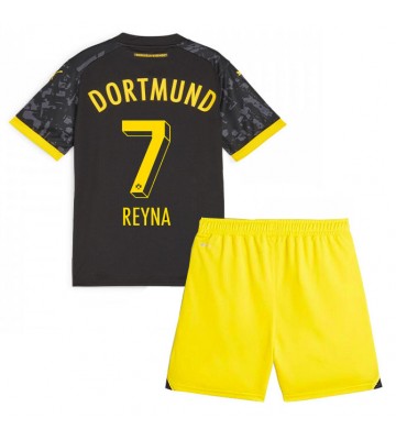 Borussia Dortmund Giovanni Reyna #7 Venkovní dres komplet pro Děti 2023-24 Krátkým Rukávem (+ Krátké kalhoty)