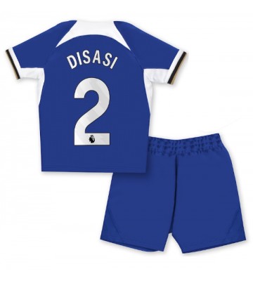 Chelsea Axel Disasi #2 Domácí dres komplet pro Děti 2023-24 Krátkým Rukávem (+ Krátké kalhoty)