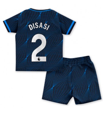Chelsea Axel Disasi #2 Venkovní dres komplet pro Děti 2023-24 Krátkým Rukávem (+ Krátké kalhoty)