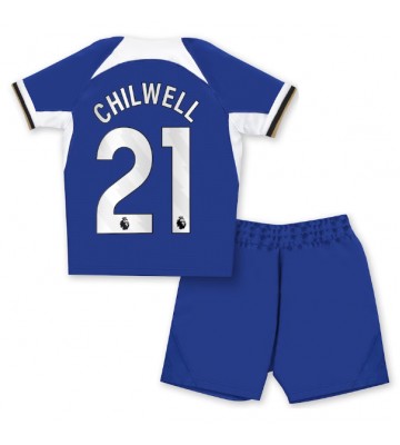 Chelsea Ben Chilwell #21 Domácí dres komplet pro Děti 2023-24 Krátkým Rukávem (+ Krátké kalhoty)