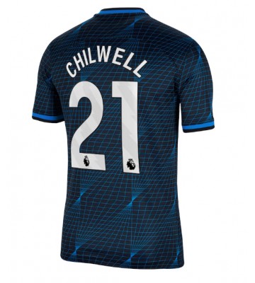 Chelsea Ben Chilwell #21 Venkovní Dres 2023-24 Krátkým Rukávem