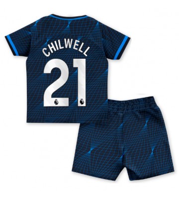 Chelsea Ben Chilwell #21 Venkovní dres komplet pro Děti 2023-24 Krátkým Rukávem (+ Krátké kalhoty)