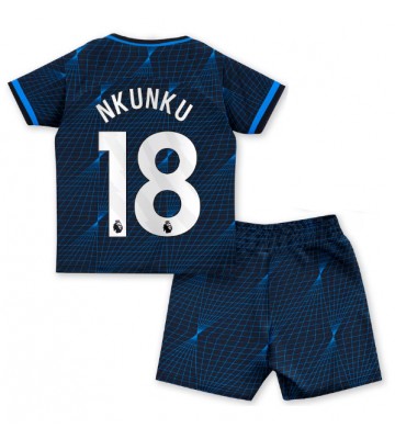 Chelsea Christopher Nkunku #18 Venkovní dres komplet pro Děti 2023-24 Krátkým Rukávem (+ Krátké kalhoty)