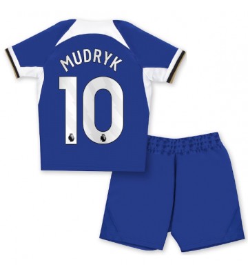 Chelsea Mykhailo Mudryk #10 Domácí dres komplet pro Děti 2023-24 Krátkým Rukávem (+ Krátké kalhoty)