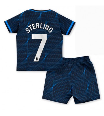 Chelsea Raheem Sterling #7 Venkovní dres komplet pro Děti 2023-24 Krátkým Rukávem (+ Krátké kalhoty)