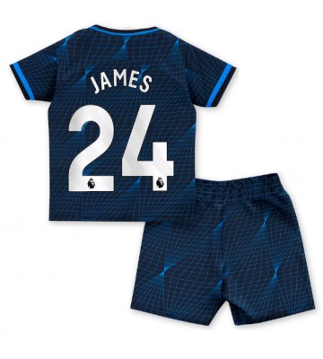 Chelsea Reece James #24 Venkovní dres komplet pro Děti 2023-24 Krátkým Rukávem (+ Krátké kalhoty)