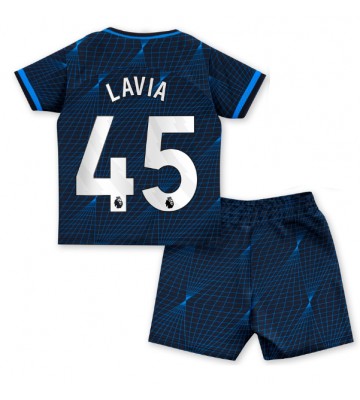 Chelsea Romeo Lavia #45 Venkovní dres komplet pro Děti 2023-24 Krátkým Rukávem (+ Krátké kalhoty)