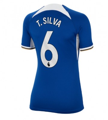 Chelsea Thiago Silva #6 Domácí Dres pro Dámy 2023-24 Krátkým Rukávem