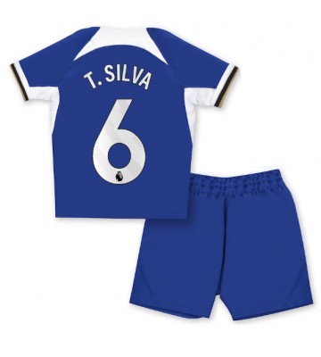 Chelsea Thiago Silva #6 Domácí dres komplet pro Děti 2023-24 Krátkým Rukávem (+ Krátké kalhoty)