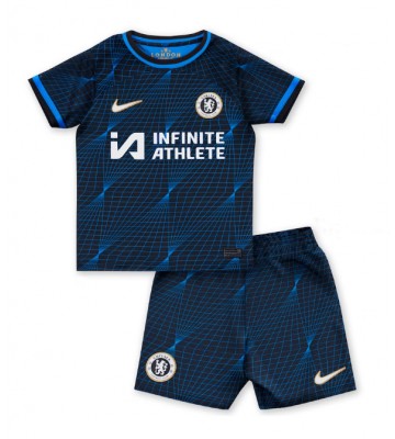 Chelsea Venkovní dres komplet pro Děti 2023-24 Krátkým Rukávem (+ Krátké kalhoty)