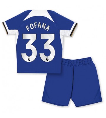 Chelsea Wesley Fofana #33 Domácí dres komplet pro Děti 2023-24 Krátkým Rukávem (+ Krátké kalhoty)