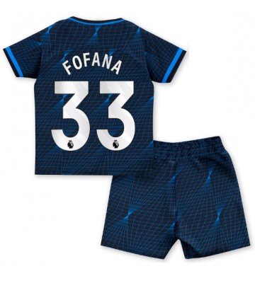 Chelsea Wesley Fofana #33 Venkovní dres komplet pro Děti 2023-24 Krátkým Rukávem (+ Krátké kalhoty)