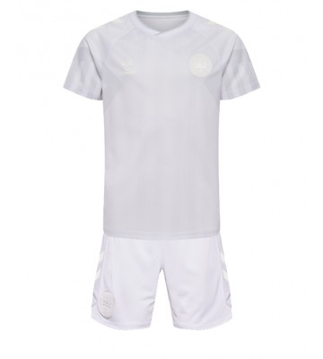 Dánsko Venkovní dres komplet pro Děti MS 2022 Krátkým Rukávem (+ Krátké kalhoty)