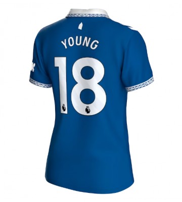 Everton Ashley Young #18 Domácí Dres pro Dámy 2023-24 Krátkým Rukávem