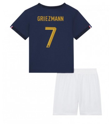 Francie Antoine Griezmann #7 Domácí dres komplet pro Děti MS 2022 Krátkým Rukávem (+ Krátké kalhoty)