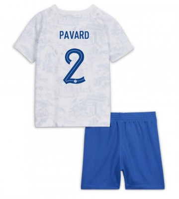 Francie Benjamin Pavard #2 Venkovní dres komplet pro Děti MS 2022 Krátkým Rukávem (+ Krátké kalhoty)