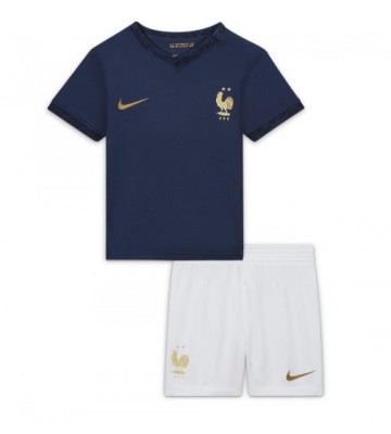 Francie Domácí dres komplet pro Děti MS 2022 Krátkým Rukávem (+ Krátké kalhoty)