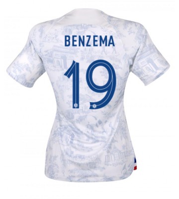 Francie Karim Benzema #19 Venkovní Dres pro Dámy MS 2022 Krátkým Rukávem