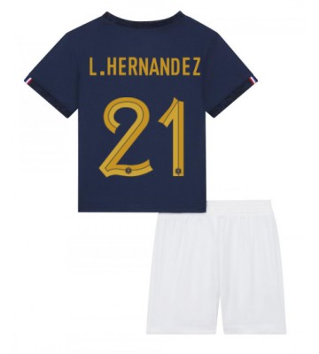 Francie Lucas Hernandez #21 Domácí dres komplet pro Děti MS 2022 Krátkým Rukávem (+ Krátké kalhoty)