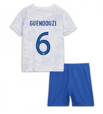 Francie Matteo Guendouzi #6 Venkovní dres komplet pro Děti MS 2022 Krátkým Rukávem (+ Krátké kalhoty)