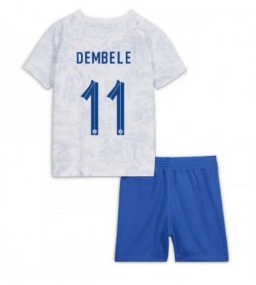 Francie Ousmane Dembele #11 Venkovní dres komplet pro Děti MS 2022 Krátkým Rukávem (+ Krátké kalhoty)