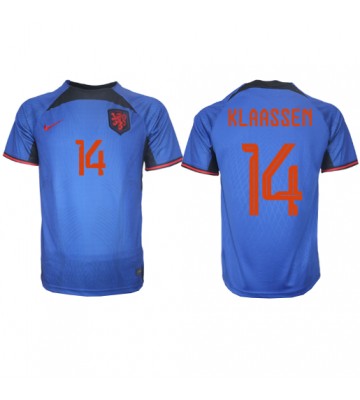 Holandsko Davy Klaassen #14 Venkovní Dres MS 2022 Krátkým Rukávem