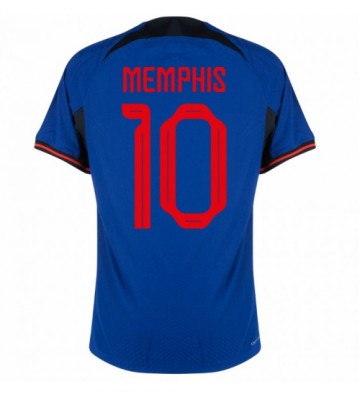 Holandsko Memphis Depay #10 Venkovní Dres MS 2022 Krátkým Rukávem