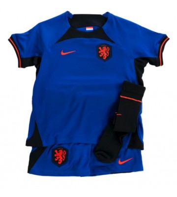Holandsko Venkovní dres komplet pro Děti MS 2022 Krátkým Rukávem (+ Krátké kalhoty)