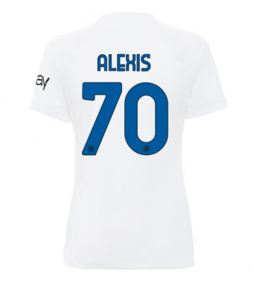 Inter Milan Alexis Sanchez #70 Venkovní Dres pro Dámy 2023-24 Krátkým Rukávem