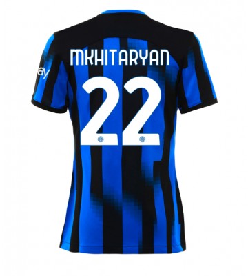 Inter Milan Henrikh Mkhitaryan #22 Domácí Dres pro Dámy 2023-24 Krátkým Rukávem
