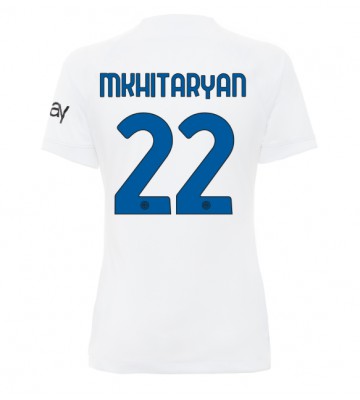 Inter Milan Henrikh Mkhitaryan #22 Venkovní Dres pro Dámy 2023-24 Krátkým Rukávem