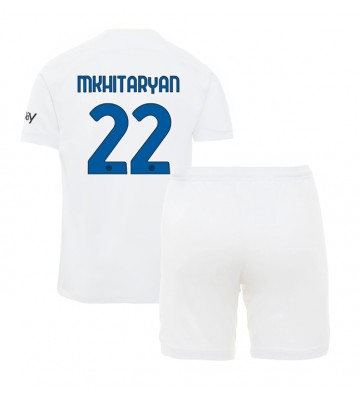 Inter Milan Henrikh Mkhitaryan #22 Venkovní dres komplet pro Děti 2023-24 Krátkým Rukávem (+ Krátké kalhoty)