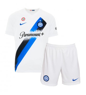 Inter Milan Venkovní dres komplet pro Děti 2023-24 Krátkým Rukávem (+ Krátké kalhoty)