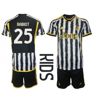 Juventus Adrien Rabiot #25 Domácí dres komplet pro Děti 2023-24 Krátkým Rukávem (+ Krátké kalhoty)