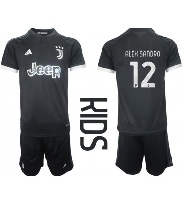Juventus Alex Sandro #12 Alternativní dres komplet pro Děti 2023-24 Krátkým Rukávem (+ Krátké kalhoty)