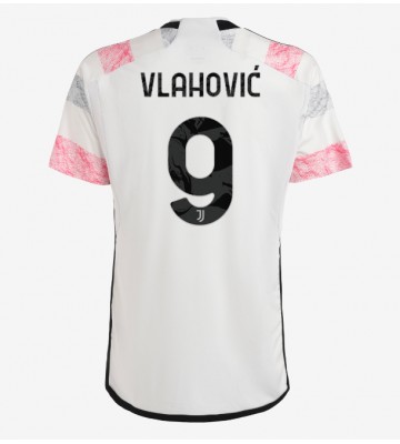 Juventus Dusan Vlahovic #9 Venkovní Dres 2023-24 Krátkým Rukávem
