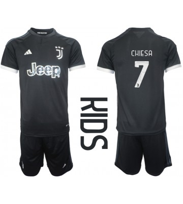 Juventus Federico Chiesa #7 Alternativní dres komplet pro Děti 2023-24 Krátkým Rukávem (+ Krátké kalhoty)