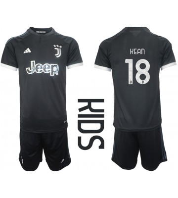 Juventus Moise Kean #18 Alternativní dres komplet pro Děti 2023-24 Krátkým Rukávem (+ Krátké kalhoty)