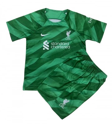 Liverpool Brankář Alternativní dres komplet pro Děti 2023-24 Krátkým Rukávem (+ Krátké kalhoty)