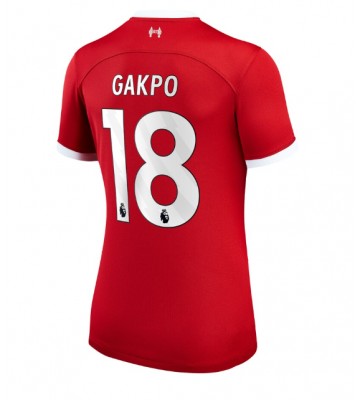 Liverpool Cody Gakpo #18 Domácí Dres pro Dámy 2023-24 Krátkým Rukávem