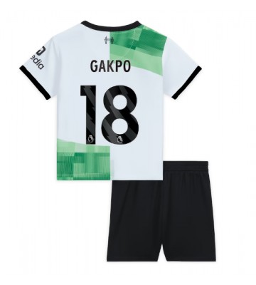 Liverpool Cody Gakpo #18 Venkovní dres komplet pro Děti 2023-24 Krátkým Rukávem (+ Krátké kalhoty)
