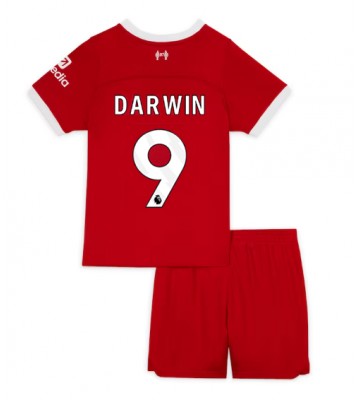 Liverpool Darwin Nunez #9 Domácí dres komplet pro Děti 2023-24 Krátkým Rukávem (+ Krátké kalhoty)