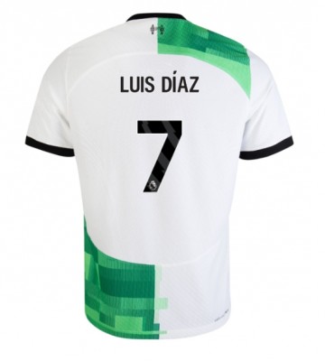 Liverpool Luis Diaz #7 Venkovní Dres 2023-24 Krátkým Rukávem
