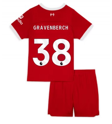 Liverpool Ryan Gravenberch #38 Domácí dres komplet pro Děti 2023-24 Krátkým Rukávem (+ Krátké kalhoty)
