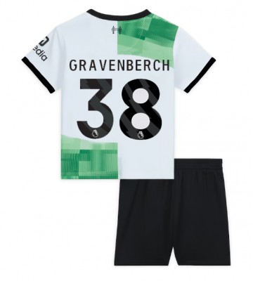 Liverpool Ryan Gravenberch #38 Venkovní dres komplet pro Děti 2023-24 Krátkým Rukávem (+ Krátké kalhoty)