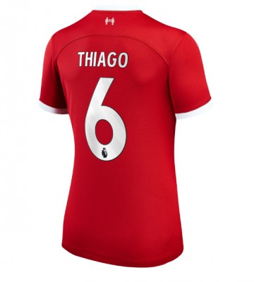 Liverpool Thiago Alcantara #6 Domácí Dres pro Dámy 2023-24 Krátkým Rukávem