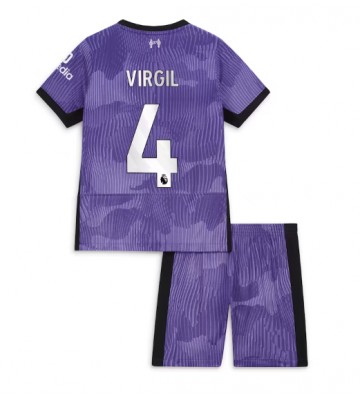Liverpool Virgil van Dijk #4 Alternativní dres komplet pro Děti 2023-24 Krátkým Rukávem (+ Krátké kalhoty)