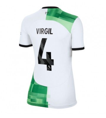 Liverpool Virgil van Dijk #4 Venkovní Dres pro Dámy 2023-24 Krátkým Rukávem