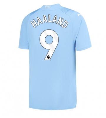 Manchester City Erling Haaland #9 Domácí Dres 2023-24 Krátkým Rukávem