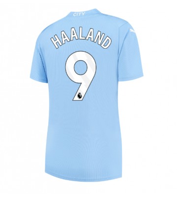 Manchester City Erling Haaland #9 Domácí Dres pro Dámy 2023-24 Krátkým Rukávem